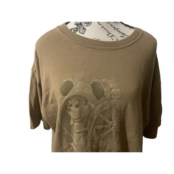 Vintage Disney 1998 Cruise Line Voyages Mickey T Shirt Men's Tan Size Large - Picture 15 of 16